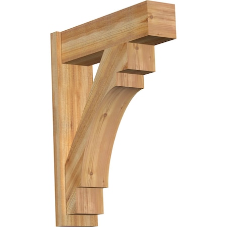 Ekena Millwork Merced Block Rough Sawn Outlooker, Western Red Cedar, 8"W x 28"D x 36"H OUT08X28X36MRC05RWR